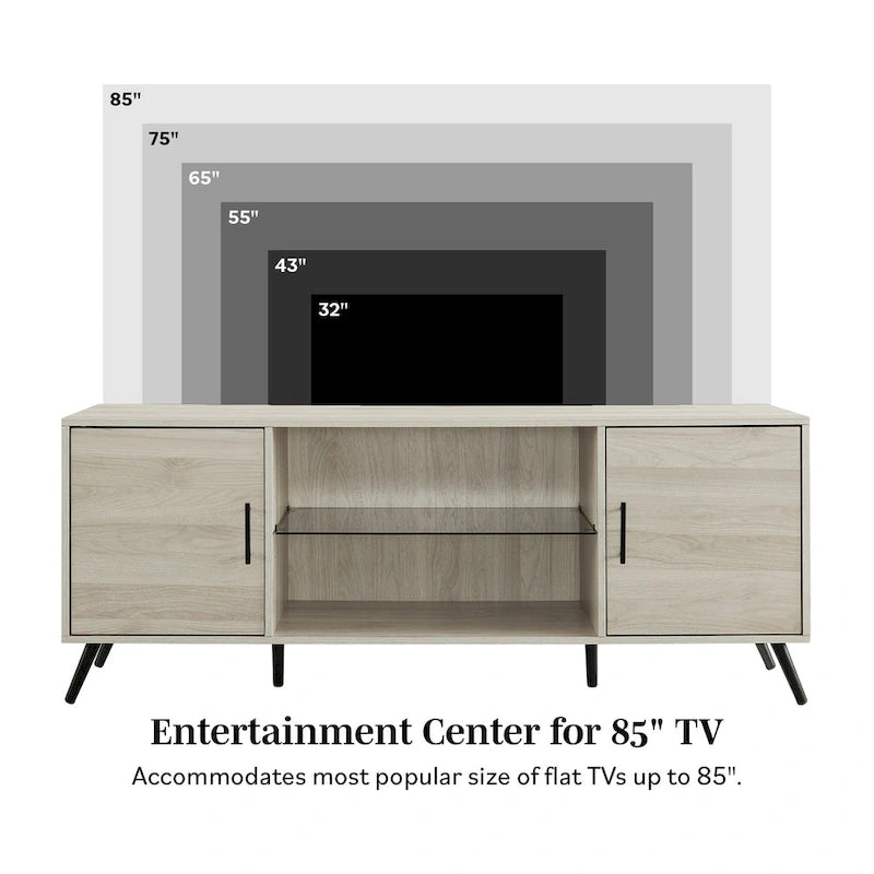 Middlebrook 60-inch Mid-Century Modern 2-Door TV Stand
