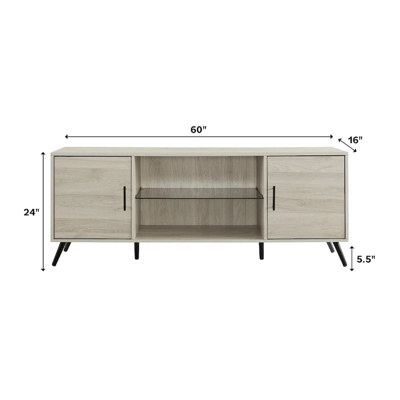 Middlebrook 60-inch Mid-Century Modern 2-Door TV Stand