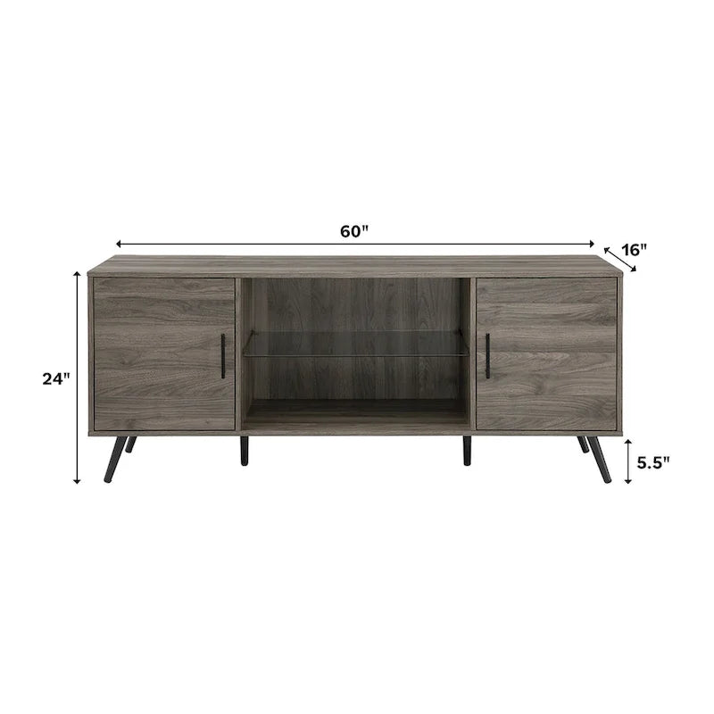 Middlebrook 60-inch Mid-Century Modern 2-Door TV Stand
