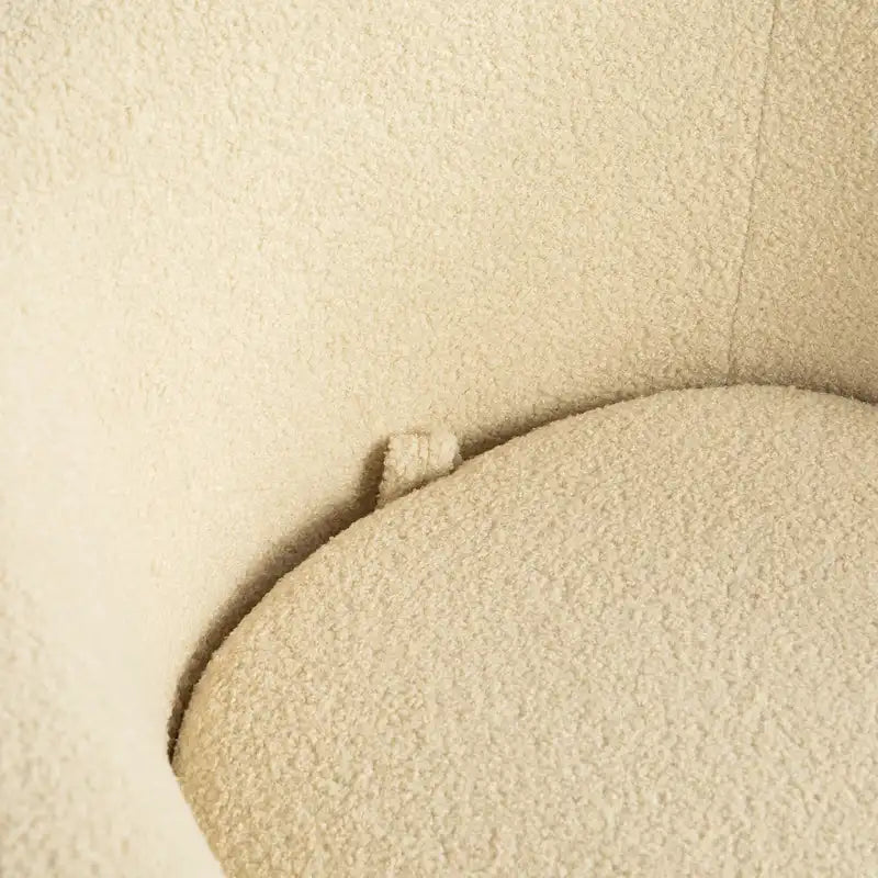 Beige 37.2 Upholstered Swivel Barrel Chair with Storage and Ergonomic Design