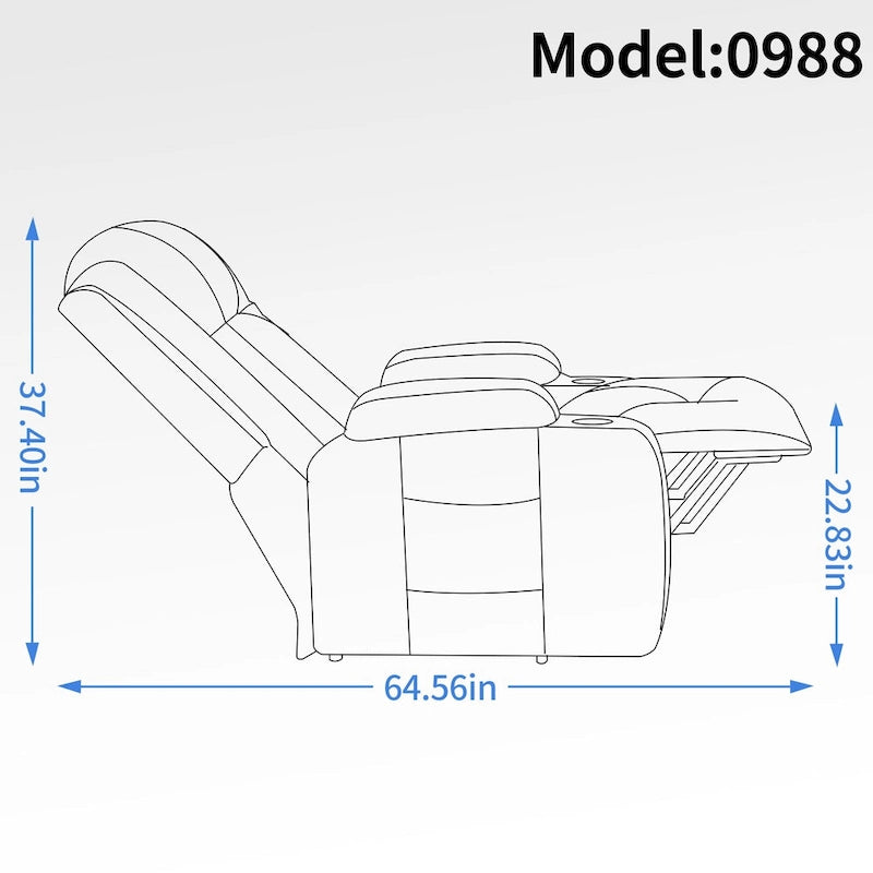 Black Elderly-Friendly Power Lift Recliner featuring Vibration Massage, Lumbar Heating, USB Port, and Cup Holders