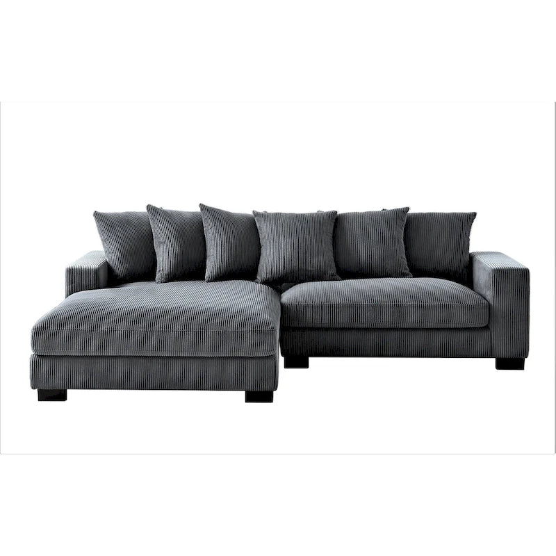Us Pride Furniture Payan 102.4 Wide Corduroy L-Shape Sectional Sofa