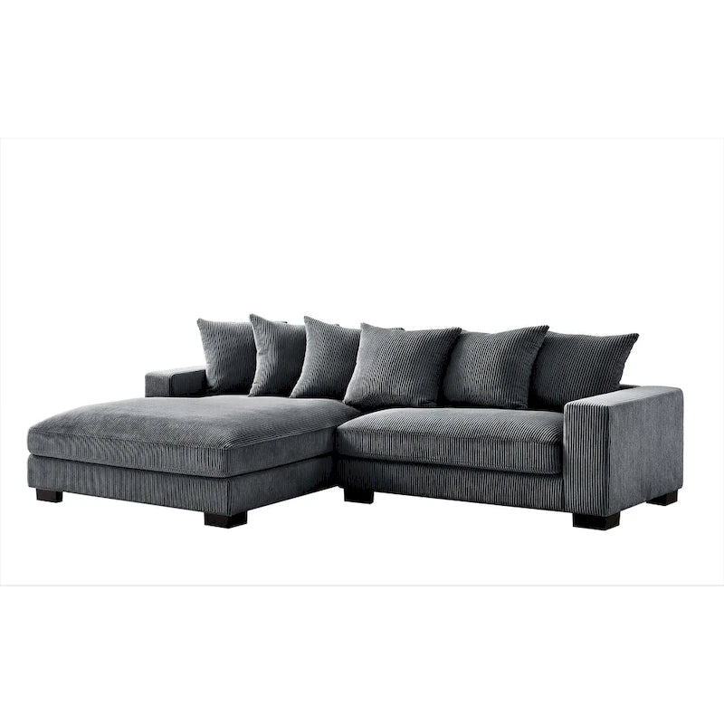 Us Pride Furniture Payan 102.4 Wide Corduroy L-Shape Sectional Sofa