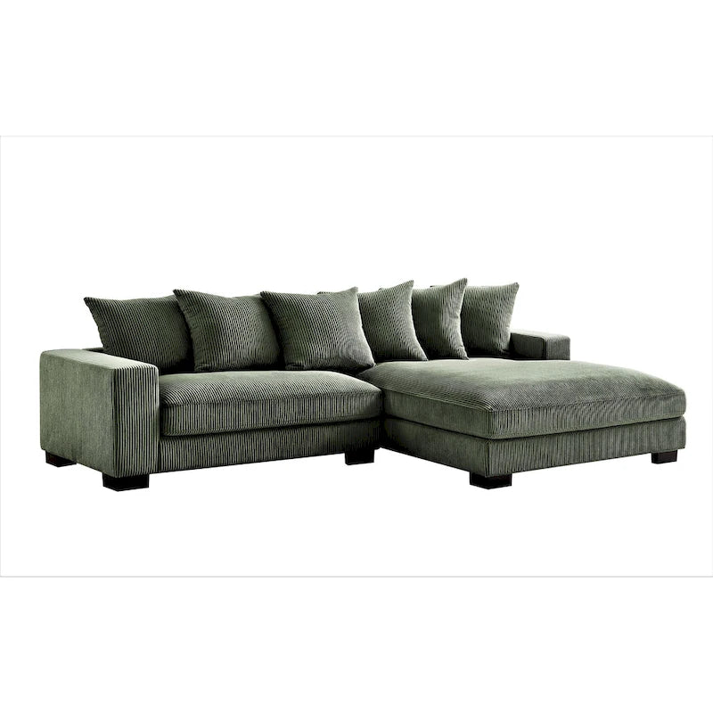 Us Pride Furniture Payan 102.4 Wide Corduroy L-Shape Sectional Sofa