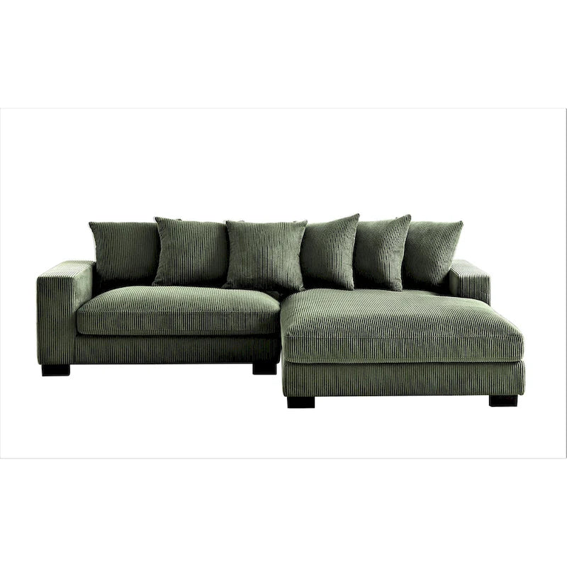 Us Pride Furniture Payan 102.4 Wide Corduroy L-Shape Sectional Sofa