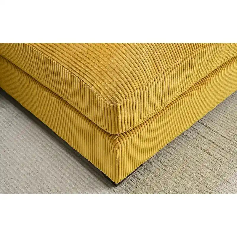Us Pride Furniture Payan 102.4 Wide Corduroy L-Shape Sectional Sofa