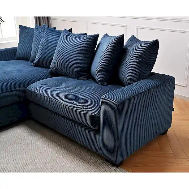 Us Pride Furniture Payan 102.4 Wide Corduroy L-Shape Sectional Sofa