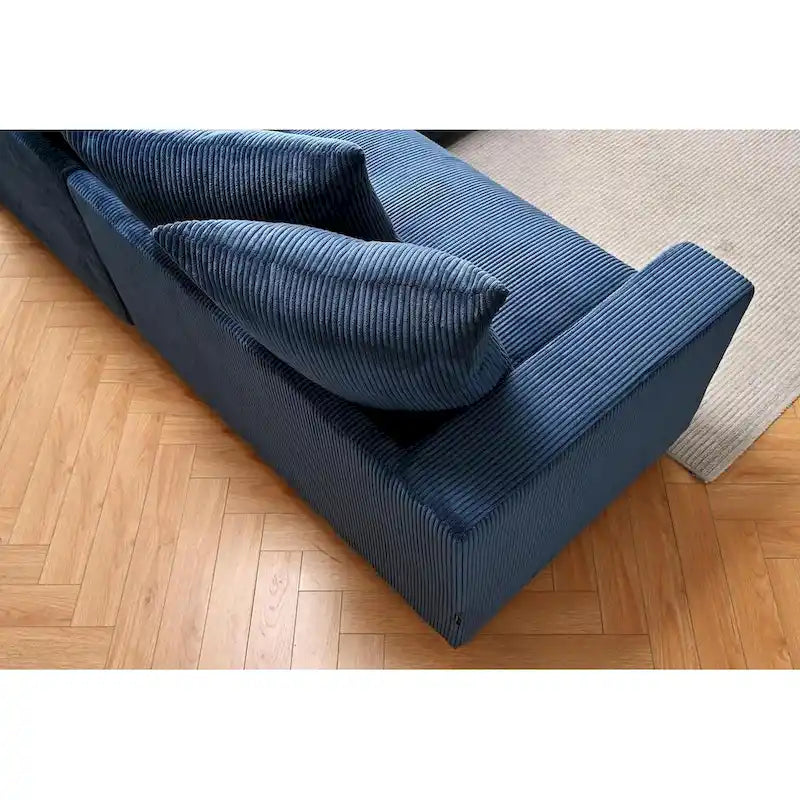 Us Pride Furniture Payan 102.4 Wide Corduroy L-Shape Sectional Sofa