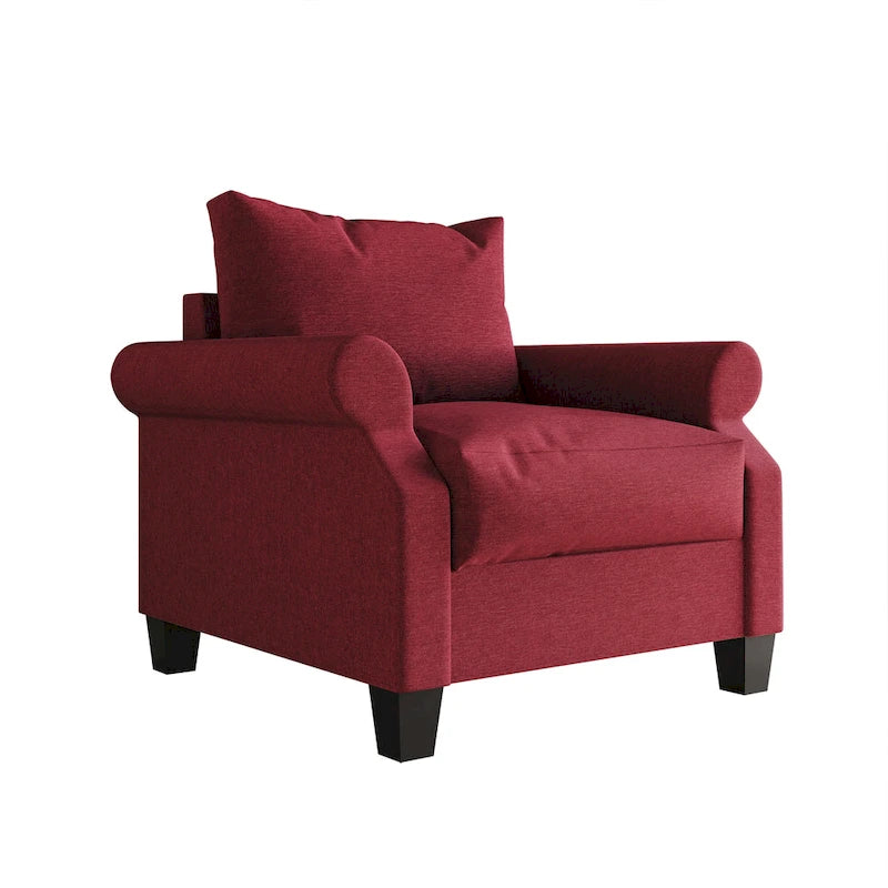 CraftPorch Classic Linen Upholstered Arm Chair