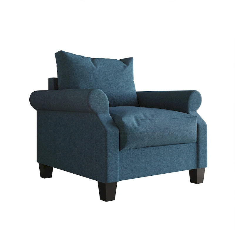 CraftPorch Classic Linen Upholstered Arm Chair