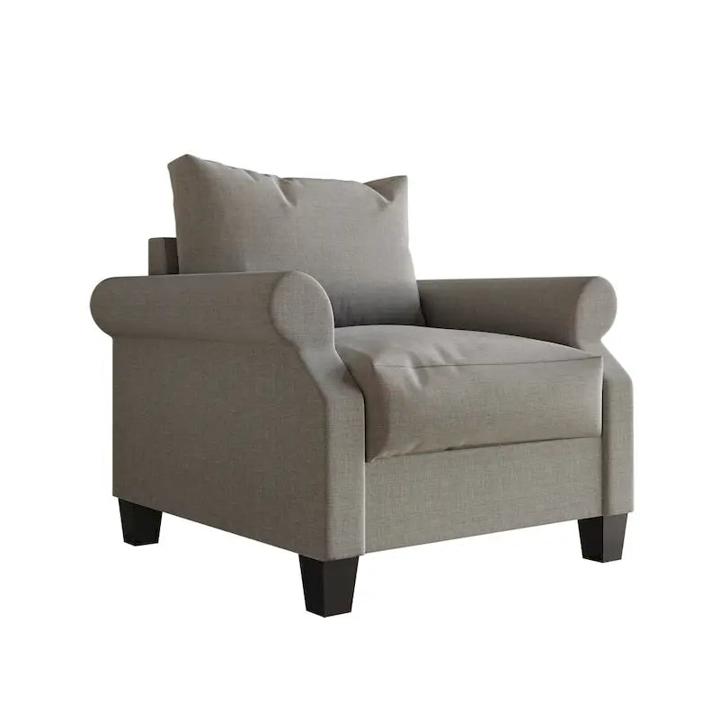 CraftPorch Classic Linen Upholstered Arm Chair