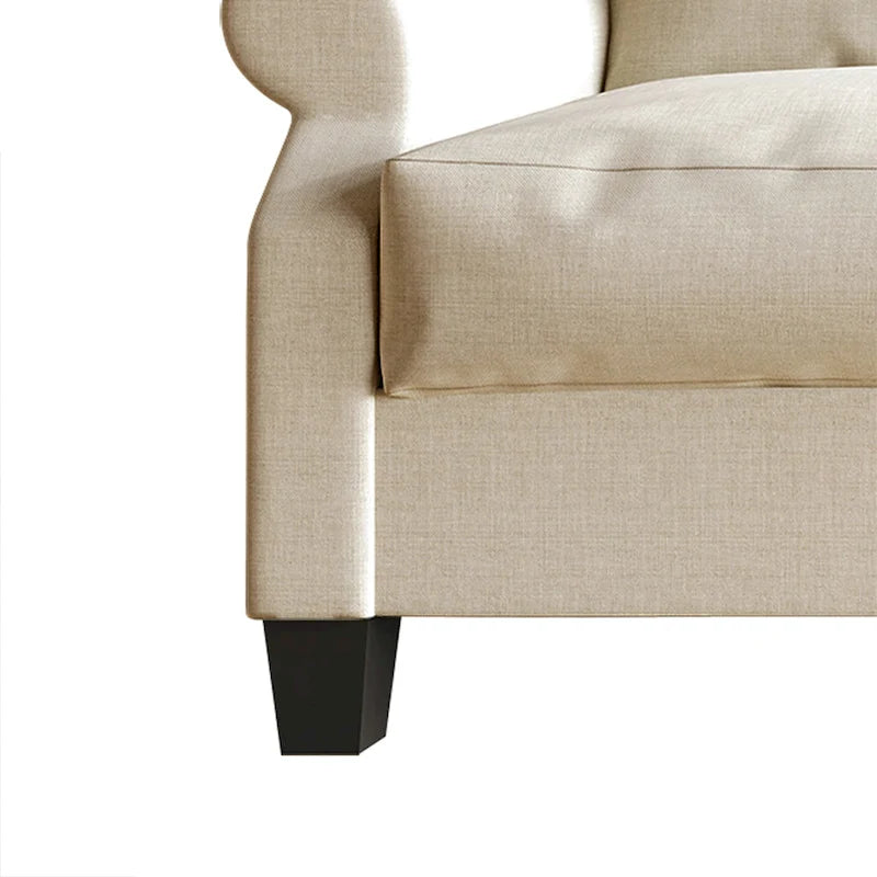 CraftPorch Classic Linen Upholstered Arm Chair