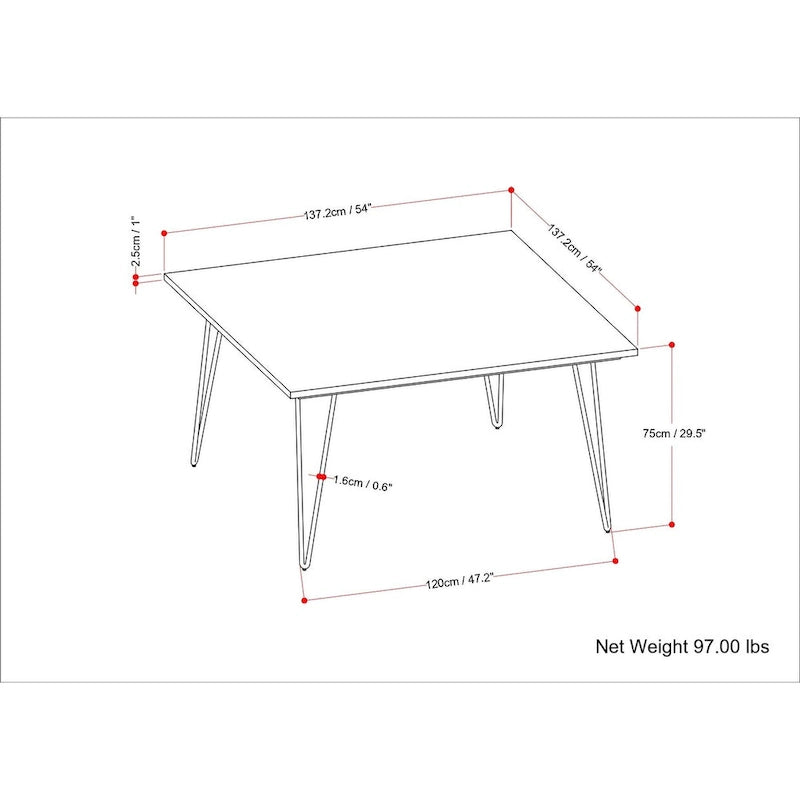 WYNDENHALL Moreno Industrial Wood Dining Table