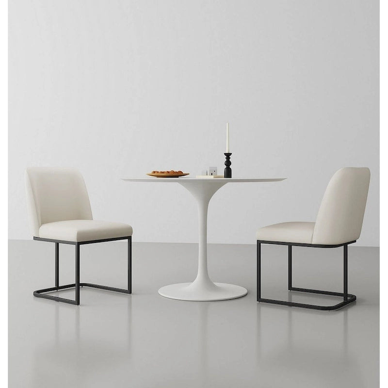Manhattan Comfort Serena Faux Leather Dining Chair (Set of 2)