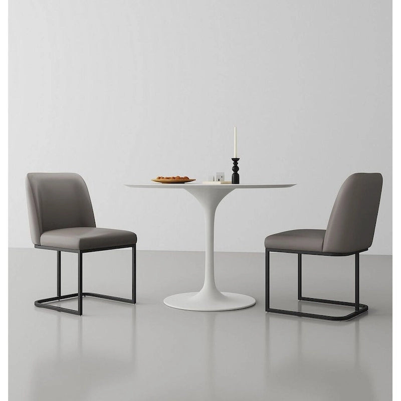 Manhattan Comfort Serena Faux Leather Dining Chair (Set of 2)