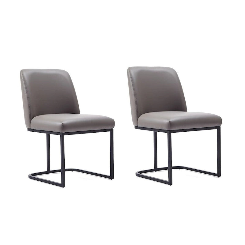 Manhattan Comfort Serena Faux Leather Dining Chair (Set of 2)