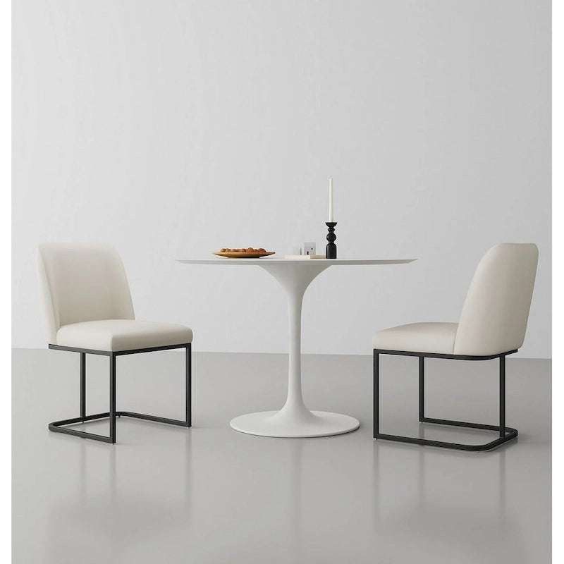 Manhattan Comfort Serena Faux Leather Dining Chair (Set of 2)