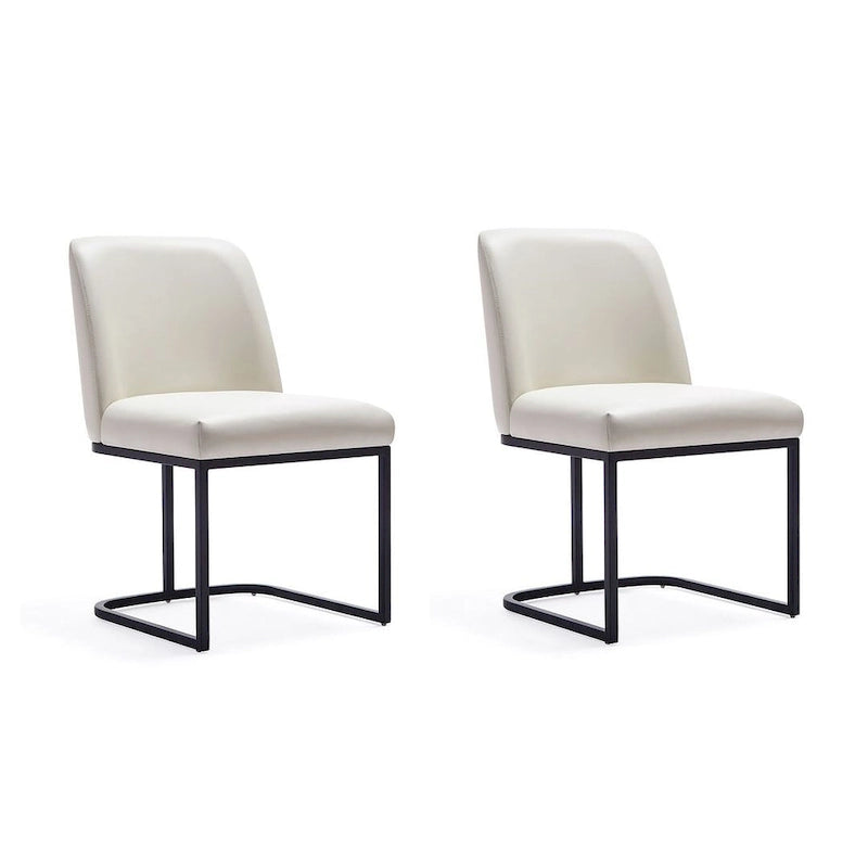 Manhattan Comfort Serena Faux Leather Dining Chair (Set of 2)