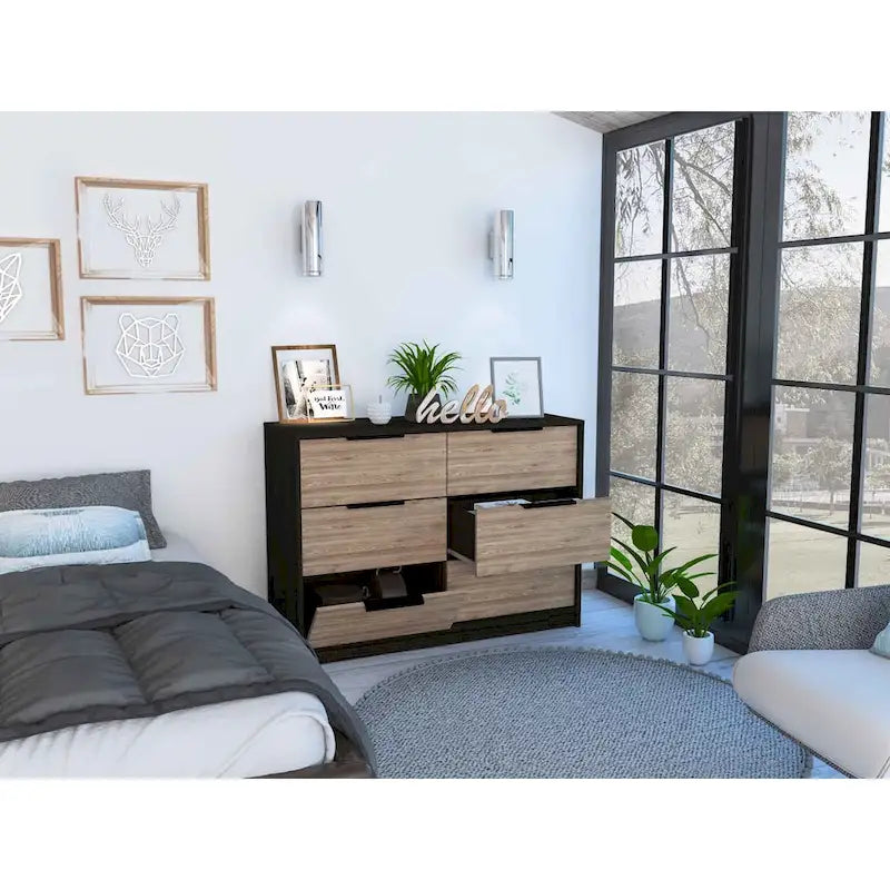 FM Furniture Marion Slide And Pull Dresser, Four Drawers