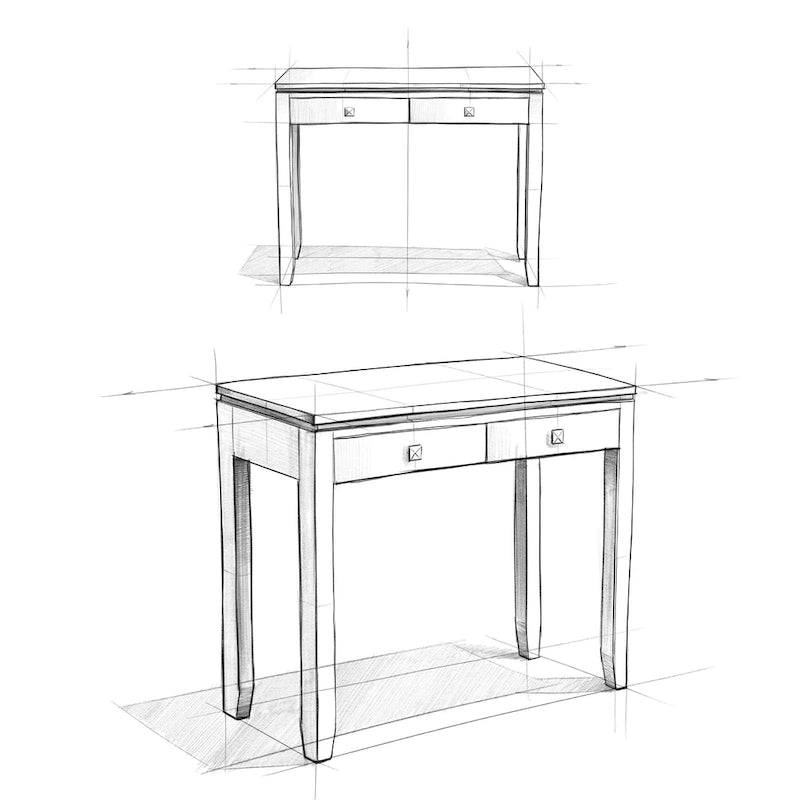 WYNDENHALL Essex SOLID WOOD 38 inch Wide Contemporary Console Sofa Table - 38 Inches wide