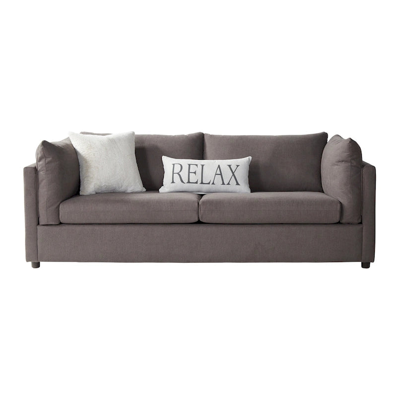 Roundhill Furniture Enda Pillow Back Fabric 3-Piece Sofa and Cuddler Chair Set