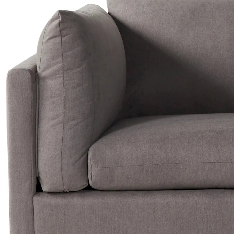 Roundhill Furniture Enda Pillow Back Fabric 3-Piece Sofa and Cuddler Chair Set