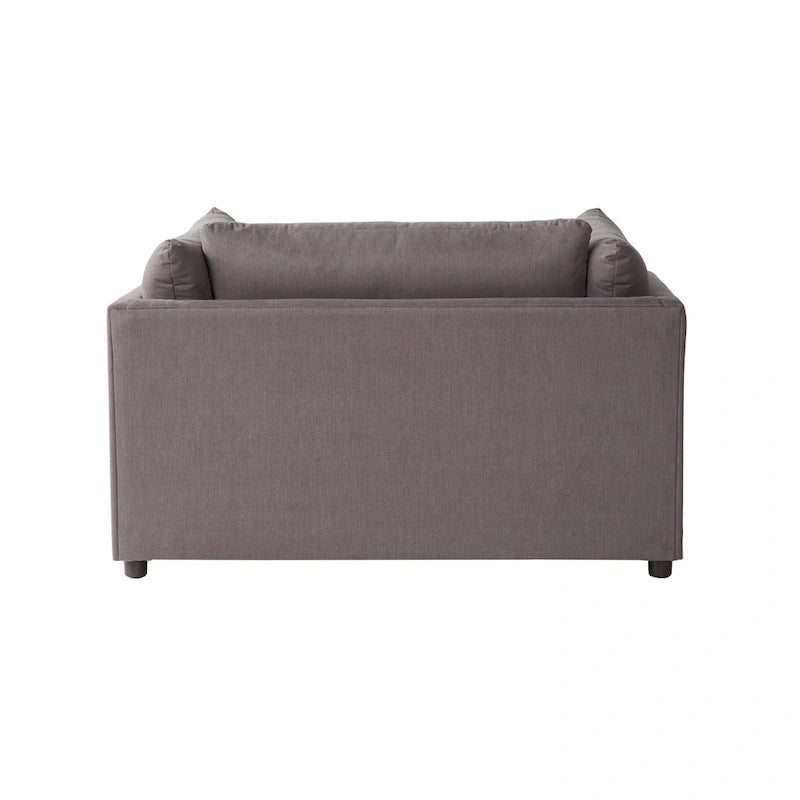 Roundhill Furniture Enda Pillow Back Fabric 3-Piece Sofa and Cuddler Chair Set