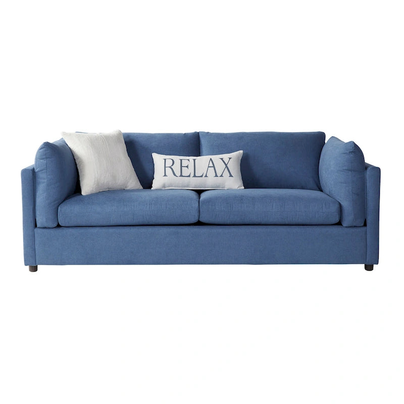 Roundhill Furniture Enda Pillow Back Fabric 3-Piece Sofa and Cuddler Chair Set