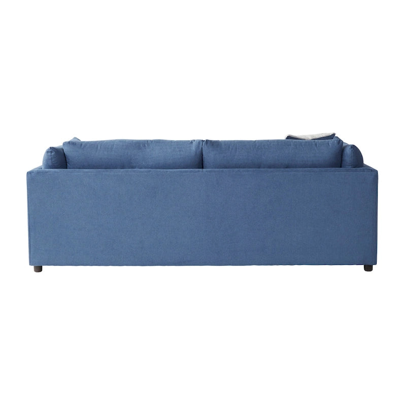 Roundhill Furniture Enda Pillow Back Fabric 3-Piece Sofa and Cuddler Chair Set