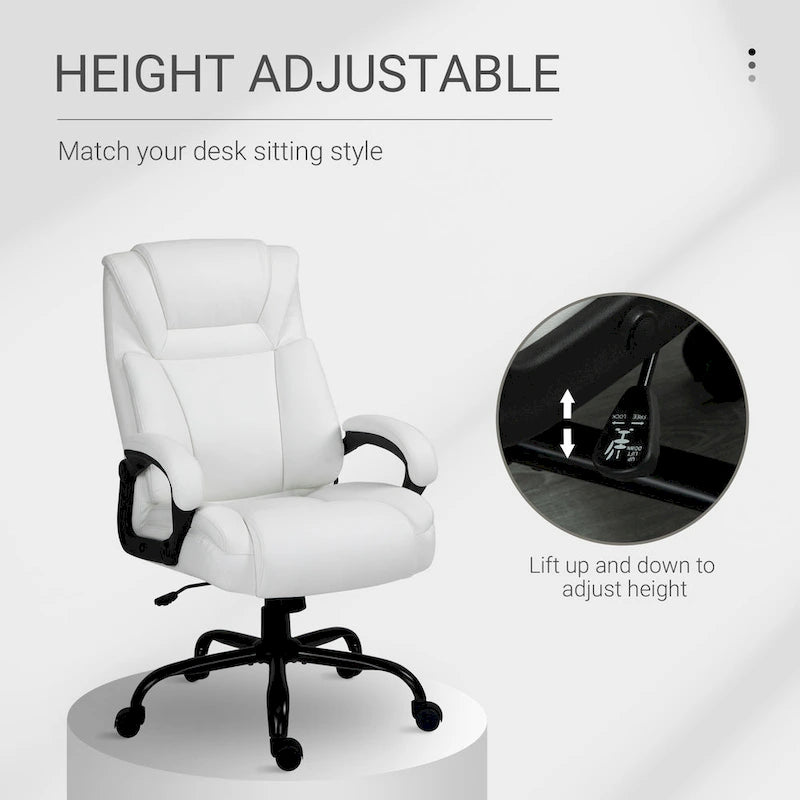 Vinsetto Big and Tall Executive Office Chair 400lbs Computer Desk Chair with High Back PU Leather Ergonomic Upholstery