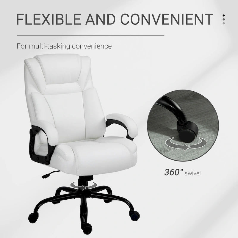 Vinsetto Big and Tall Executive Office Chair 400lbs Computer Desk Chair with High Back PU Leather Ergonomic Upholstery