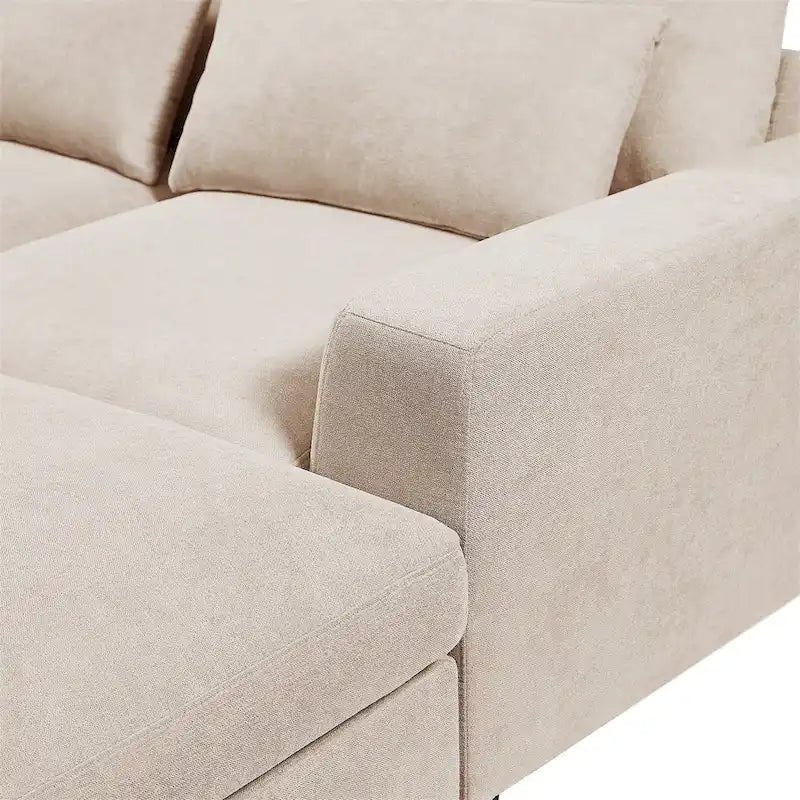 Merax Convertible Sofa Couch with Reversible Chaise