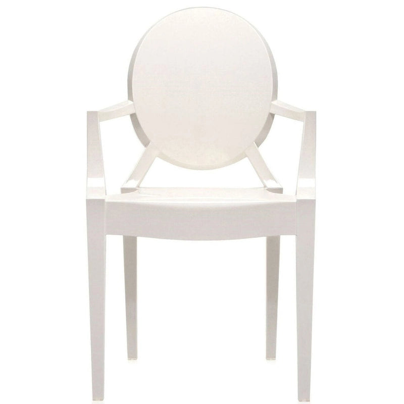 Set of 2 Stacking Lucite Chairs Transparent For Kitchen Patio Outdoor Dining Room Living Bedroom Party With Oval Back Office