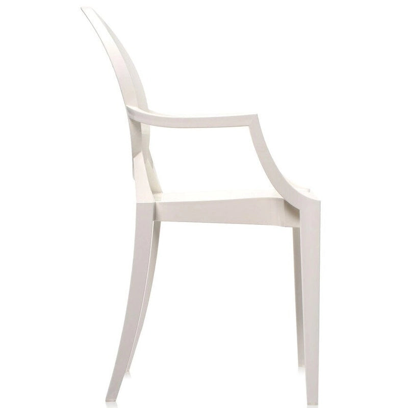 Set of 2 Stacking Lucite Chairs Transparent For Kitchen Patio Outdoor Dining Room Living Bedroom Party With Oval Back Office