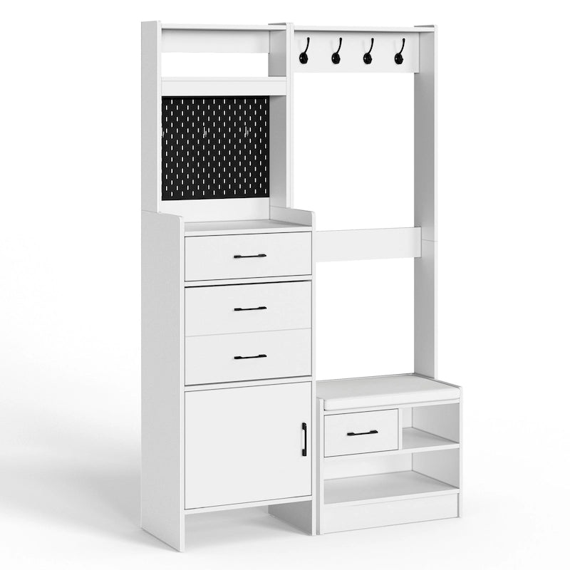 Hall Tree 44.5 Wide with Bench and Shoe Storage