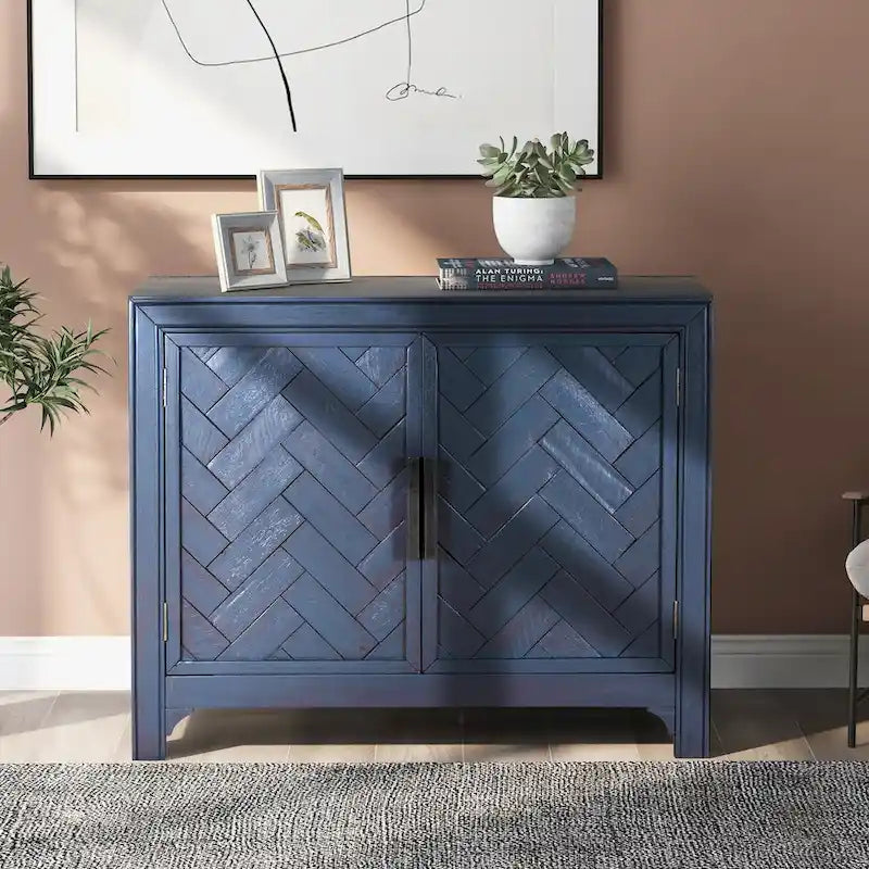 Modern Console Table Sofa Table for Living Room with 2 Shelves
