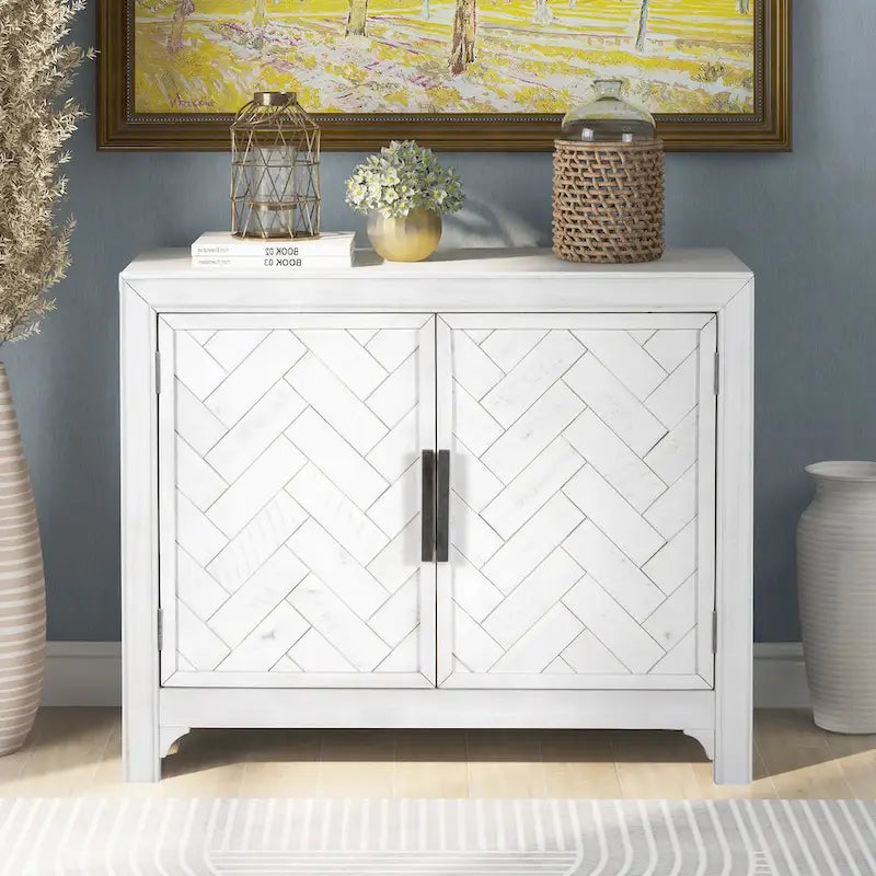 Modern Console Table Sofa Table for Living Room with 2 Shelves