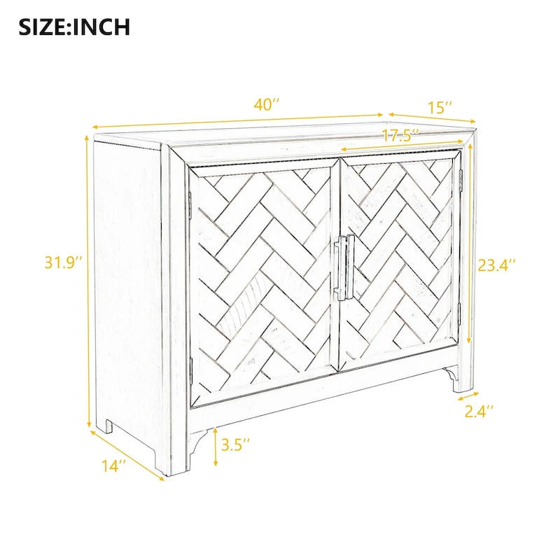 Modern Console Table Sofa Table for Living Room with 2 Shelves
