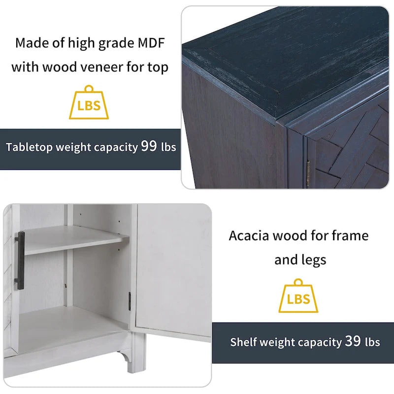 Modern Console Table Sofa Table for Living Room with 2 Shelves