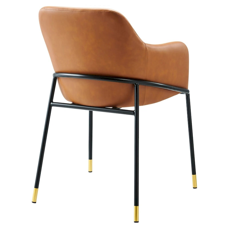 Jovi Vegan Leather Dining Chair Set of 2 - N/A