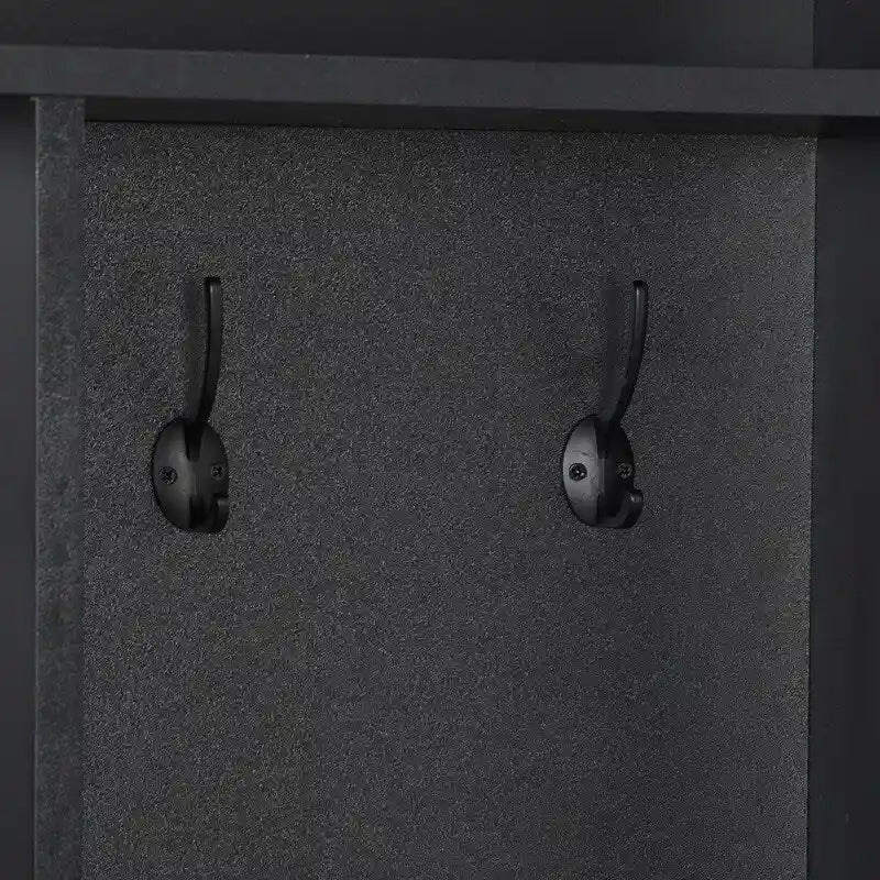 66.9 W Hall Tree with Storage Bench,Cube Storage,Shelves and 8 Hooks