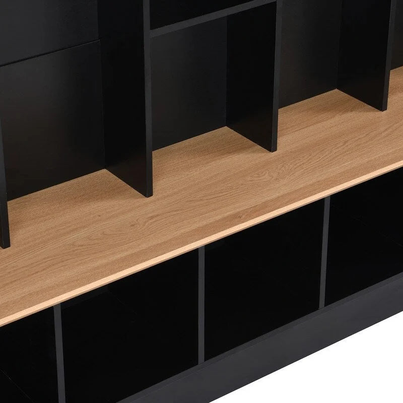 66.9 W Hall Tree with Storage Bench,Cube Storage,Shelves and 8 Hooks