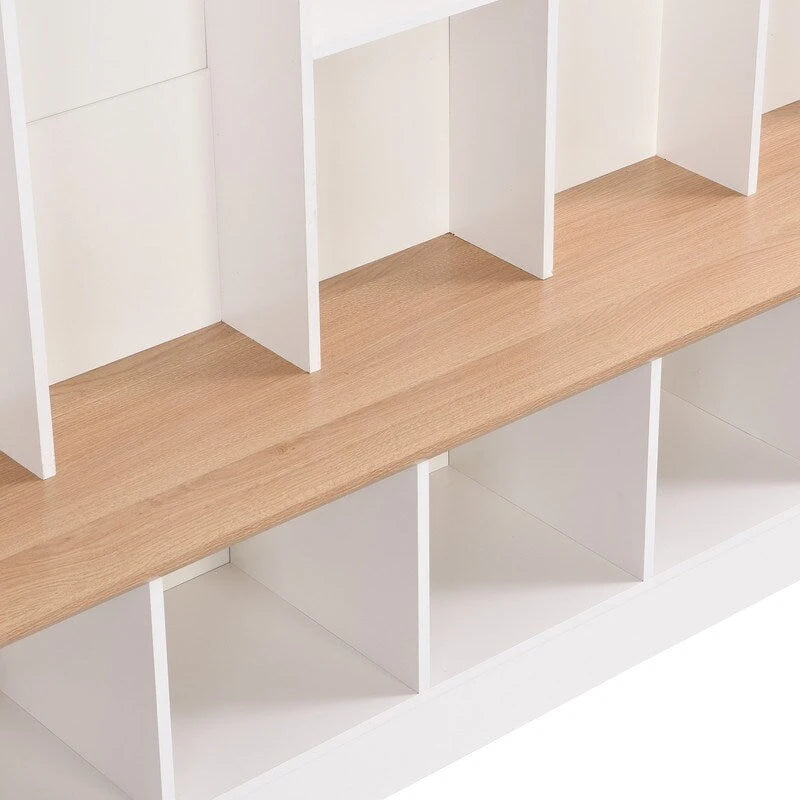66.9 W Hall Tree with Storage Bench,Cube Storage,Shelves and 8 Hooks
